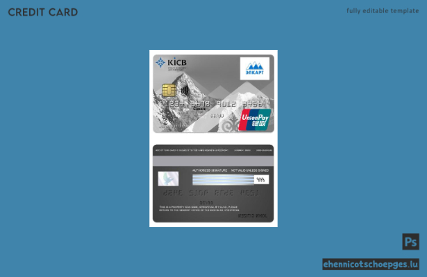 Kirgisistan KICB Bank UnionPay Classic Karte – Beispielvorschau